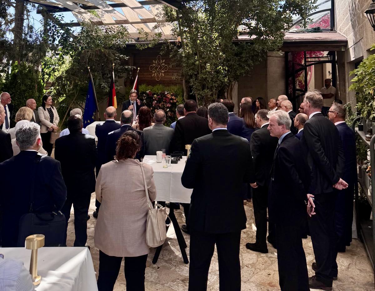 GermanRepRama's tweet image. Bidding farewell to partners from the government, civil society and IC in Ramallah. With gratitude for four years of trustful cooperation, I emphasised the unwavering 🇩🇪 committment and my appreciation for growing 🇵🇸 soft power sustaining its just strive for self-determination