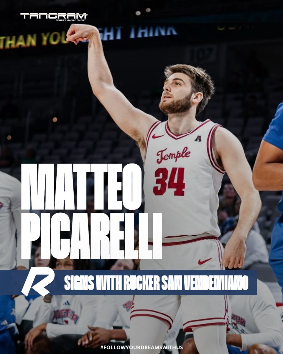 Tangram Sports (@tangramsports) on Twitter photo 𝗠𝗔𝗧𝗧𝗘𝗢 𝗣𝗜𝗖𝗔𝗥𝗘𝗟𝗟𝗜, <a href="/UMBC_MBB/">UMBC Men's Basketball</a> and <a href="/TUMBBHoops/">Temple Men's Basketball</a> standout, signs with Rucker San Vendemiano, starting his pro career in Italy <a href="/LNPSOCIAL/">Lega Nazionale Pall</a> 🇮🇹
Good luck, Matteo🫵🏻 !
#TangramSports
#FollowYourDreamsWithUs 𝗠𝗔𝗧𝗧𝗘𝗢 𝗣𝗜𝗖𝗔𝗥𝗘𝗟𝗟𝗜, <a href="/UMBC_MBB/">UMBC Men's Basketball</a> and <a href="/TUMBBHoops/">Temple Men's Basketball</a> standout, signs with Rucker San Vendemiano, starting his pro career in Italy <a href="/LNPSOCIAL/">Lega Nazionale Pall</a> 🇮🇹
Good luck, Matteo🫵🏻 !
#TangramSports
#FollowYourDreamsWithUs
