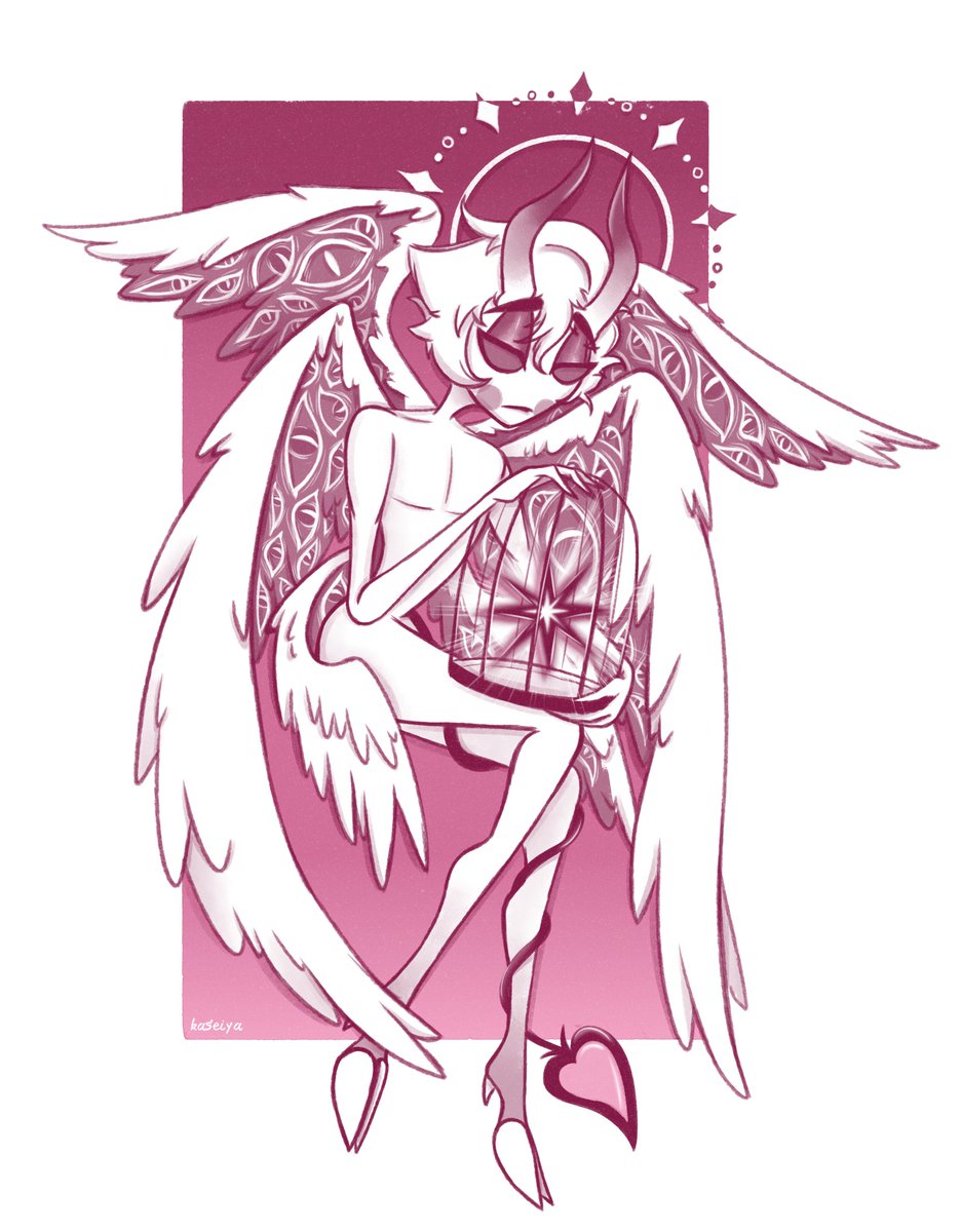 「𝚒̷𝚗̷ 𝚊̷ 𝚌̷𝚊̷𝚐̷𝚎̷」

#LuciferMorningstar #HazbinHotel #LuciferHazbinHotel