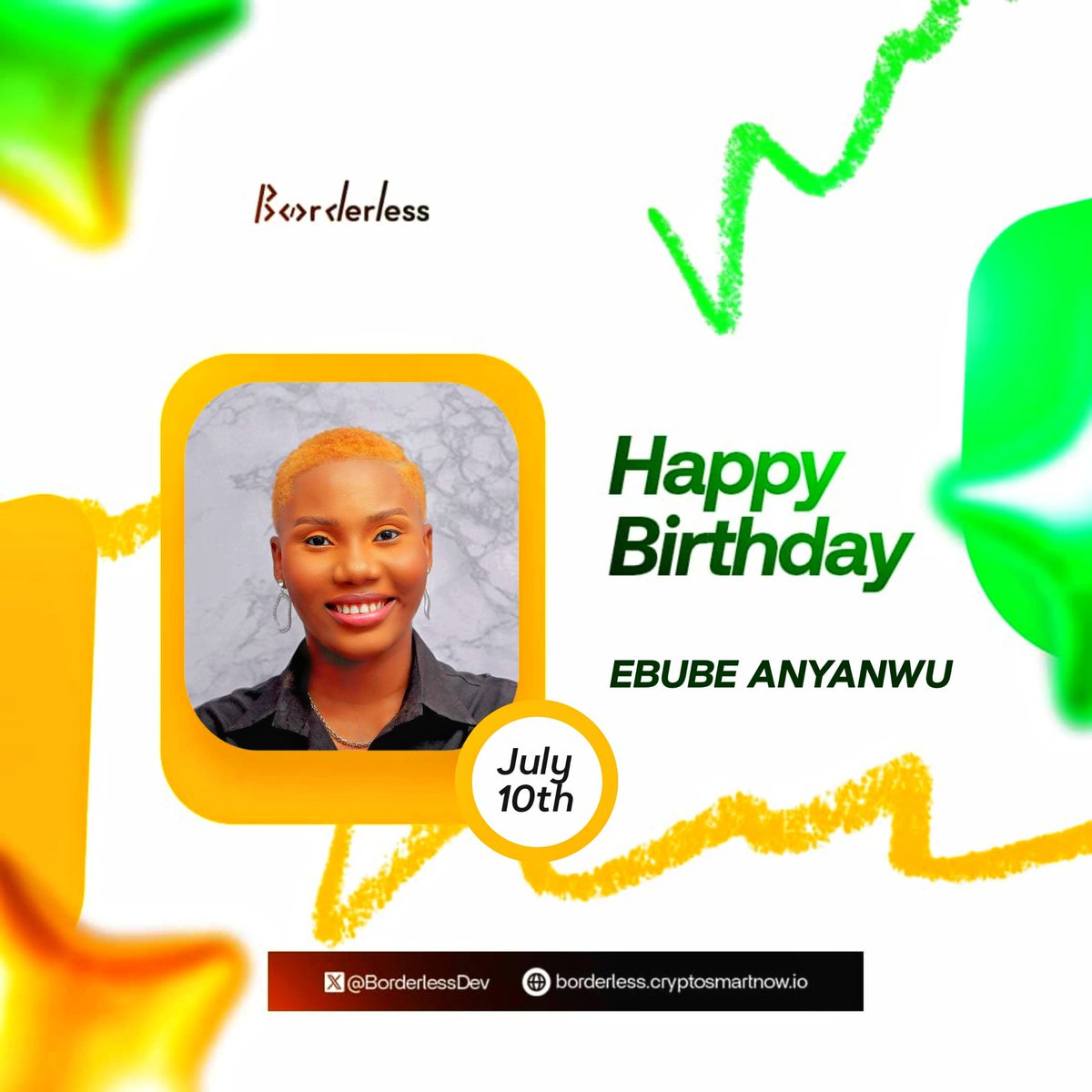 BorderlessDev👨🏼💻|#GG23 #Web3 for Universities (@borderlessdev) on Twitter photo Happy blessed birthday to our dear <a href="/chiefEbube_/">Ebube Anyanwu</a> 🥳 🥳 🥳
A Web Design and Development Tutor at B<>rder/ess🫡
Thank you so much for your valuable contributions to the B<>rder/ess ecosystem, we pray that you continue to enjoy perfectness in all that you do.
We love you and we Happy blessed birthday to our dear <a href="/chiefEbube_/">Ebube Anyanwu</a> 🥳 🥳 🥳
A Web Design and Development Tutor at B<>rder/ess🫡
Thank you so much for your valuable contributions to the B<>rder/ess ecosystem, we pray that you continue to enjoy perfectness in all that you do.
We love you and we