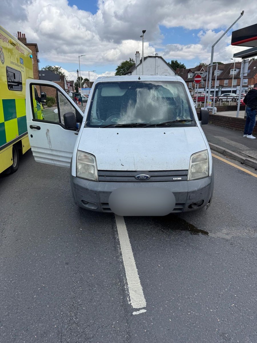 MPSHavering's tweet image. On Monday, #HJTF intercepted a stolen van on cloned plates in Hornchurch which had been involved in numerous vehicle thefts.
After a pursuit and colliding with street furniture the driver decamped. He was detained and arrested by officers and has since been remanded to court.
