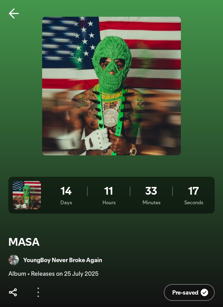 14 days until nba youngboy drop #MASA ⏳
