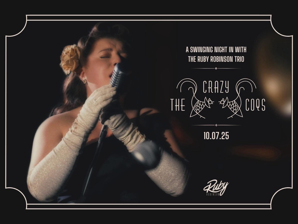 rubythejazzdiva's tweet image. 🌟 A SWINGING NIGHT IN WITH RUBY ROBINSON! 🌟

✨ TONIGHT! ✨

When?
Thursday 10th July 2025 | 21:15

Where? 
The Crazy Coqs, London

Tickets?
brasseriezedel.com/events/a-swing…

See you thereeeeeeee folks!!✨🌟
R 💋

#thejazzdivaofourera #rubyrobinsonmusic #jazzandswing #jazzsinger