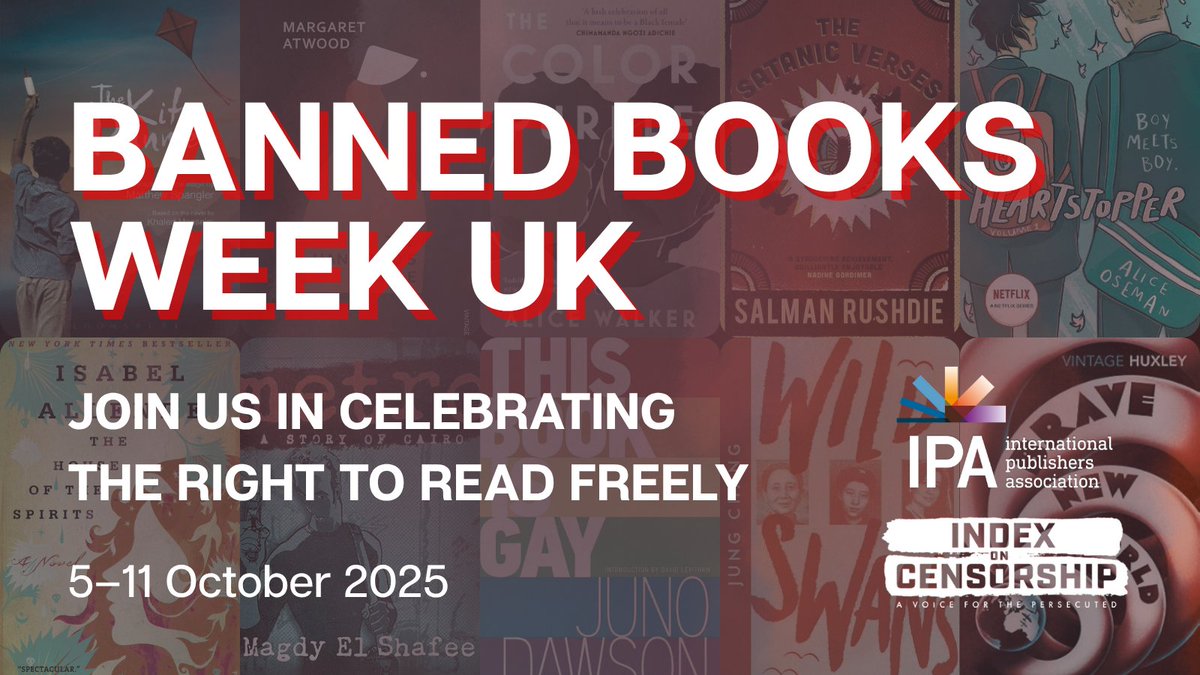 Index on Censorship (@indexcensorship) on Twitter photo 📚 <a href="/BannedWeekUK/">Banned Books Week UK</a> is back! Join us from 5–11 October to celebrate books that have been challenged, removed or silenced, and to stand with the people who write, sell and share them. Get involved ⬇️
indexoncensorship.org/2025/07/banned… 📚 <a href="/BannedWeekUK/">Banned Books Week UK</a> is back! Join us from 5–11 October to celebrate books that have been challenged, removed or silenced, and to stand with the people who write, sell and share them. Get involved ⬇️
indexoncensorship.org/2025/07/banned…