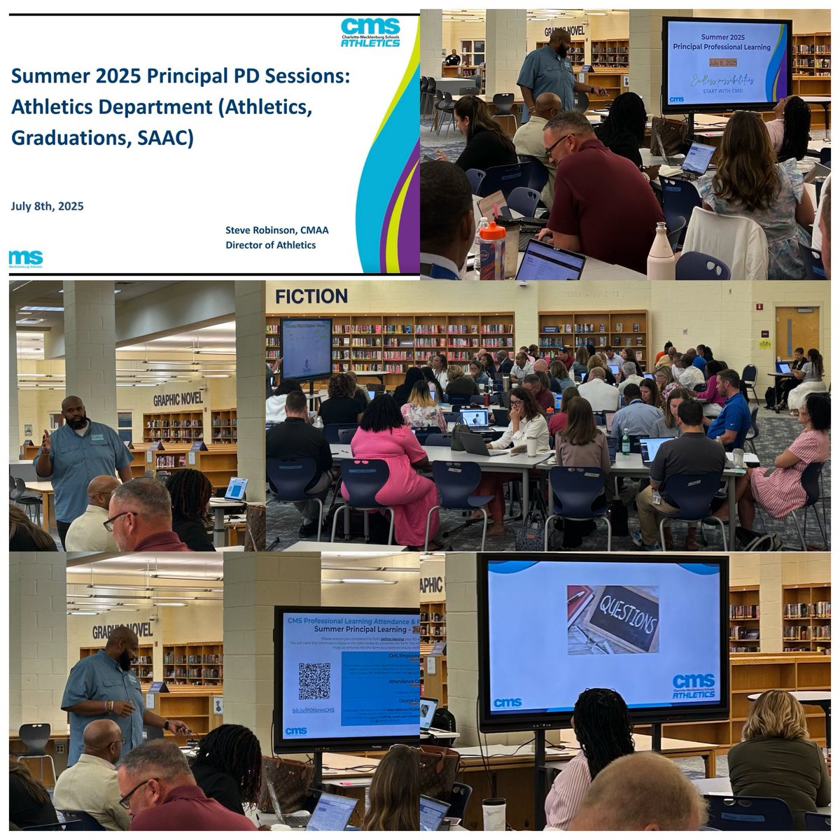 Steve Robinson, CMAA, AIC (@adsteverobinson) on Twitter photo Honored to share best practices with <a href="/CharMeckSchools/">Charlotte-Mecklenburg Schools</a> Middle & High School Principals! Grateful to connect, share best practices, updates, and changes that will impact and support our athletic programs’ growth. Thanks for the chance to collaborate! #CoachRobGotYou Honored to share best practices with <a href="/CharMeckSchools/">Charlotte-Mecklenburg Schools</a> Middle & High School Principals! Grateful to connect, share best practices, updates, and changes that will impact and support our athletic programs’ growth. Thanks for the chance to collaborate! #CoachRobGotYou