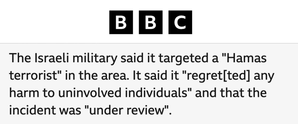 Imagine if an entity massacred children queuing up for food, and the BBC gave their justification after just 4 short sentences.

Well, you don't need to imagine it because, for Israel, they just did.

Instead of maximising the horror of the massacre, they chose to justify it.