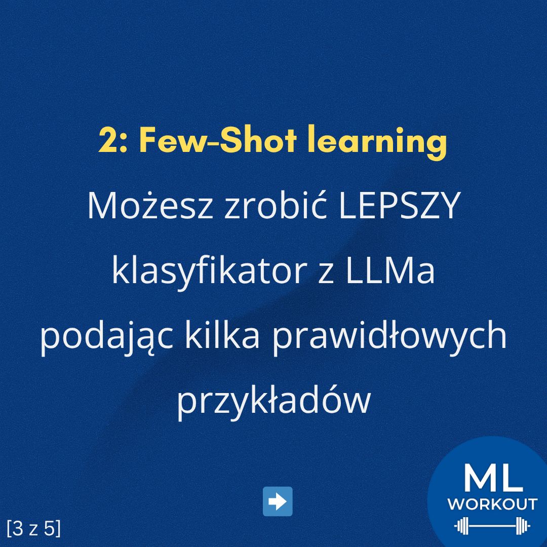 marrrcin's tweet photo. Podając kilka przykładów, można zrobić całkiem sensowny klasyfikator bez trenowania i bez kosztownego zbierania i adnotowania danych. https://t.co/hsH8iSJ60b