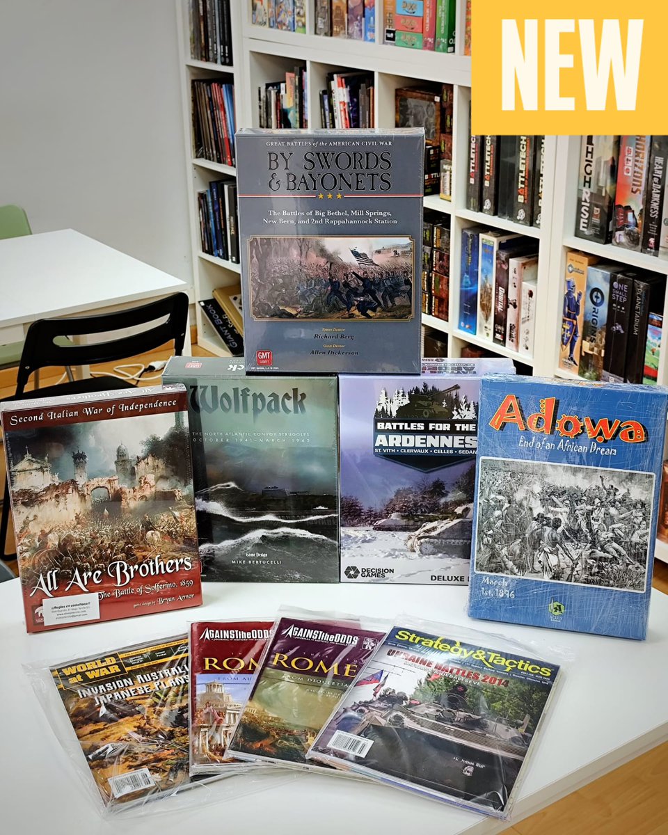 SnafuStore's tweet image. 🪖 Atenció Wargamers! Tenim novetats i reforços al front:
▪️Adowa
▪️Battle of Ardenes
▪️By Swords & Bayonets
▪️Wolfpack
▪️All are Brothers
▪️World at War #102
▪️Strategy & Tactics #353
▪️Rome Inc.
▪️Rome IInc.
Comptem amb tu, soldat. 🫡
#wargame #wargames #boardgames #army