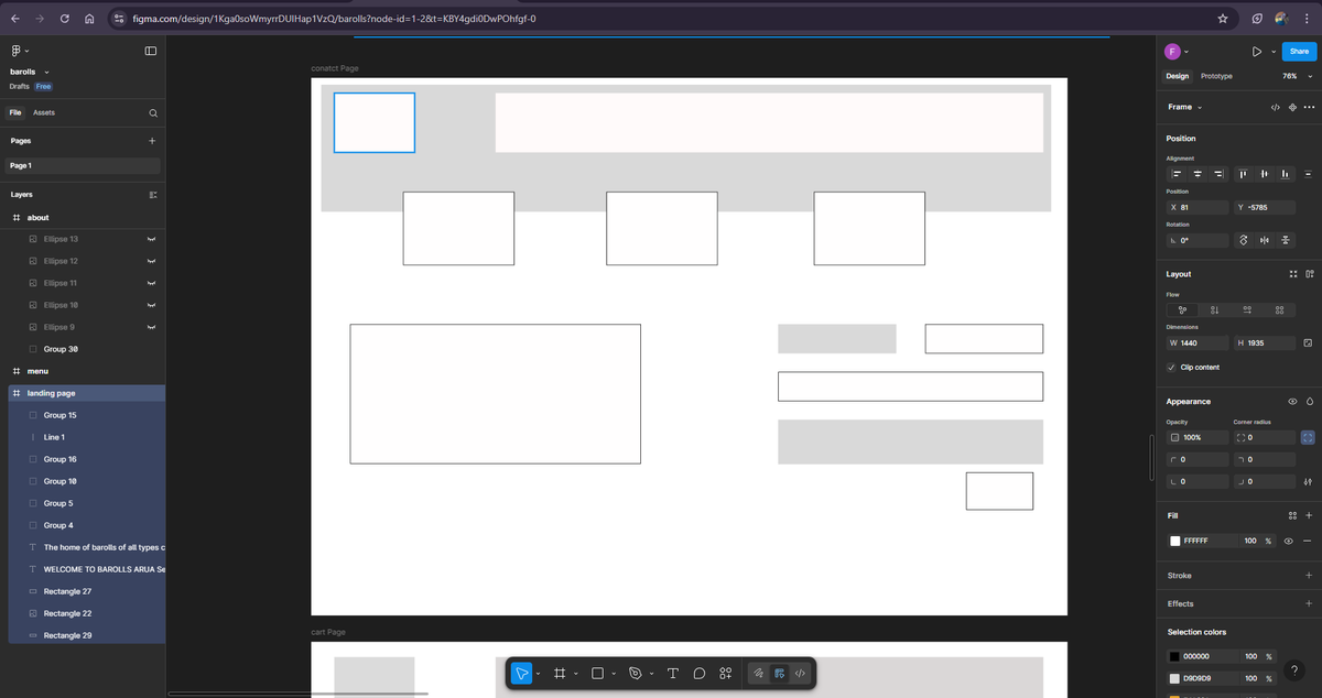 favour22551's tweet photo. #30DaysOfFigma Recap: Days 6–10
Our focus this week: Wireframing the full website!
Home, Menu, Order, AboutUs, Contact
We laid out every section: hero, offers, product cards, forms, and more.
 Structure comes before style  and this gave us the blueprint for the real design work. https://t.co/3UWogrlZaa