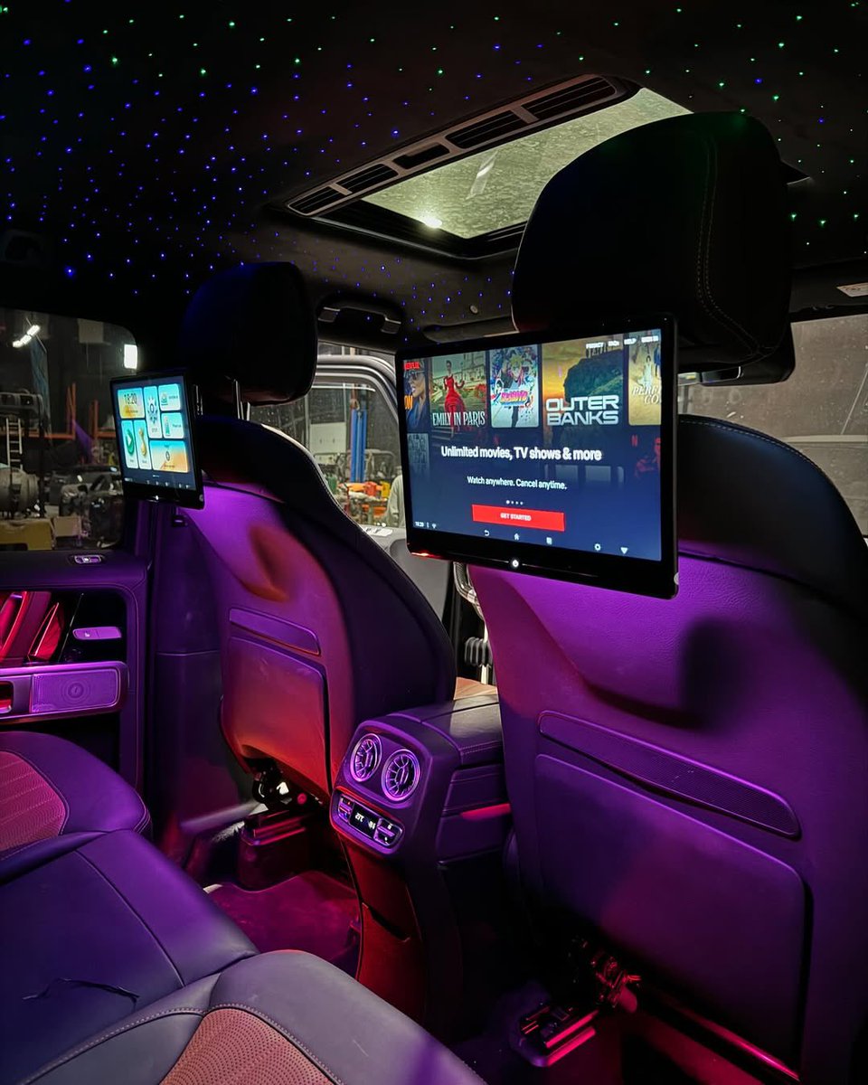 cardvdfactory's tweet photo. Mercedes G63 BRABUS Mood Lighting Android Rear Seat Entertainment System https://t.co/V17RHElBlg
