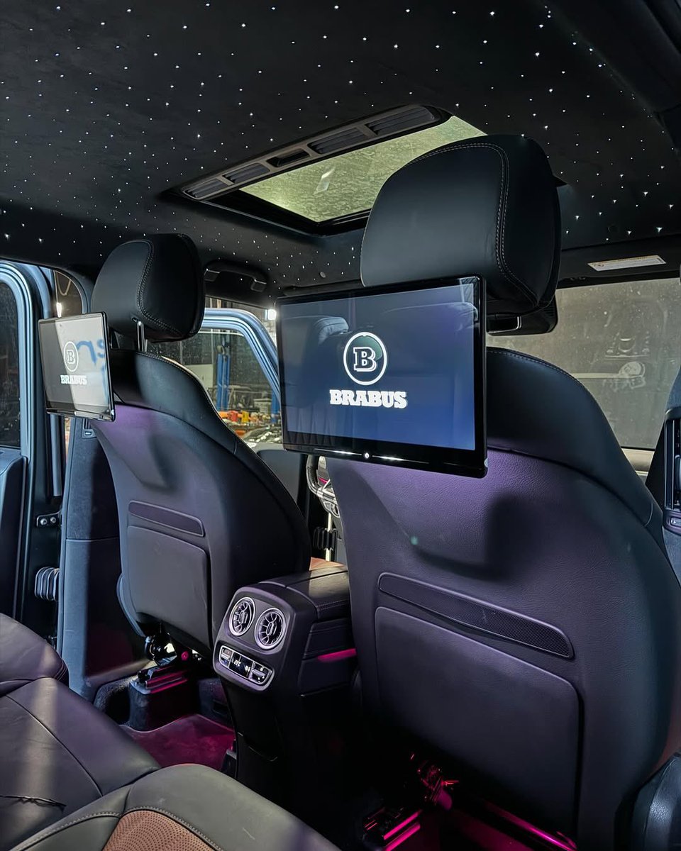 cardvdfactory's tweet photo. Mercedes G63 BRABUS Mood Lighting Android Rear Seat Entertainment System https://t.co/V17RHElBlg