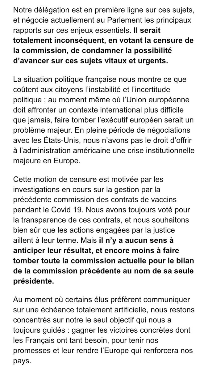 À propos de la motion de censure votée contre la commission européenne, quelques évidences nécessaires face aux mensonges aberrants que certains cherchent encore à répandre… Rien ne nous fera jamais dévier de la ligne que nous avons promise à nos électeurs.