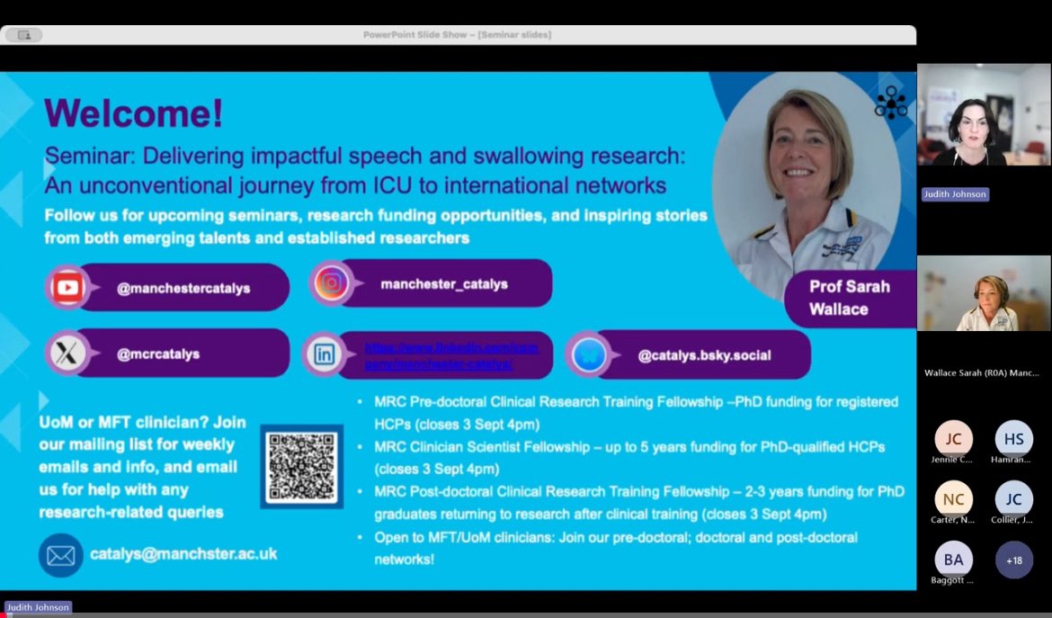 mcrcatalys's tweet image. 🚀 Transform patient care through #SLT research! Professor Sarah Wallace OBE shares her inspiring journey & demonstrates how collaborative #research revolutionises clinical practice in critical care. Perfect for SLTs & #healthcare professionals 👇
youtu.be/fC6tklxpEJk