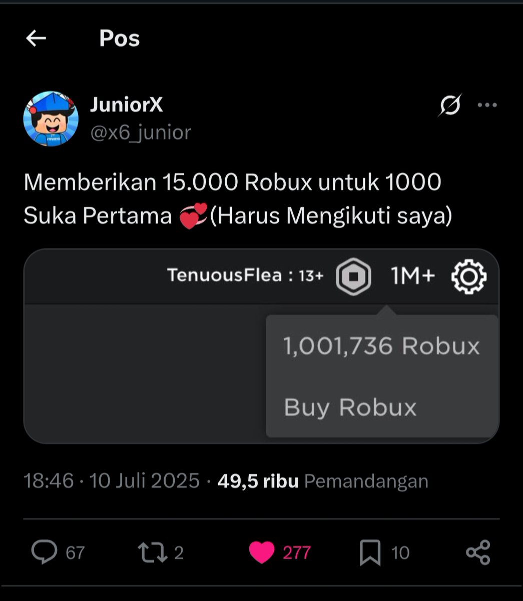 Daniel327525263's tweet photo. @x6_junior Name: memekslongar https://t.co/UkovgahZv2