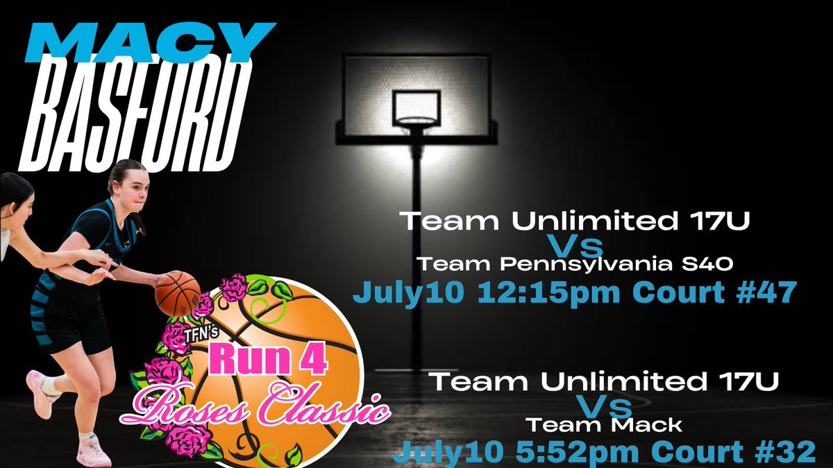 Macy Basford (@macybasford) on Twitter photo Ready for Today! Come check out Team Unlimited 17U!
<a href="/TFNsRun4Roses/">TFN's Run 4 Roses</a>
<a href="/Ucwbb/">UC Women's Basketball</a>
<a href="/MilliganWBB/">Milligan Women’s Basketball</a>
<a href="/TeamUnlimited16/">Team Unlimited</a>
<a href="/CoachRhysP/">Coach Rhys Pepino</a>
<a href="/JUCoachLawhon/">Coach Bryon Lawhon</a> Ready for Today! Come check out Team Unlimited 17U!
<a href="/TFNsRun4Roses/">TFN's Run 4 Roses</a>
<a href="/Ucwbb/">UC Women's Basketball</a>
<a href="/MilliganWBB/">Milligan Women’s Basketball</a>
<a href="/TeamUnlimited16/">Team Unlimited</a>
<a href="/CoachRhysP/">Coach Rhys Pepino</a>
<a href="/JUCoachLawhon/">Coach Bryon Lawhon</a>