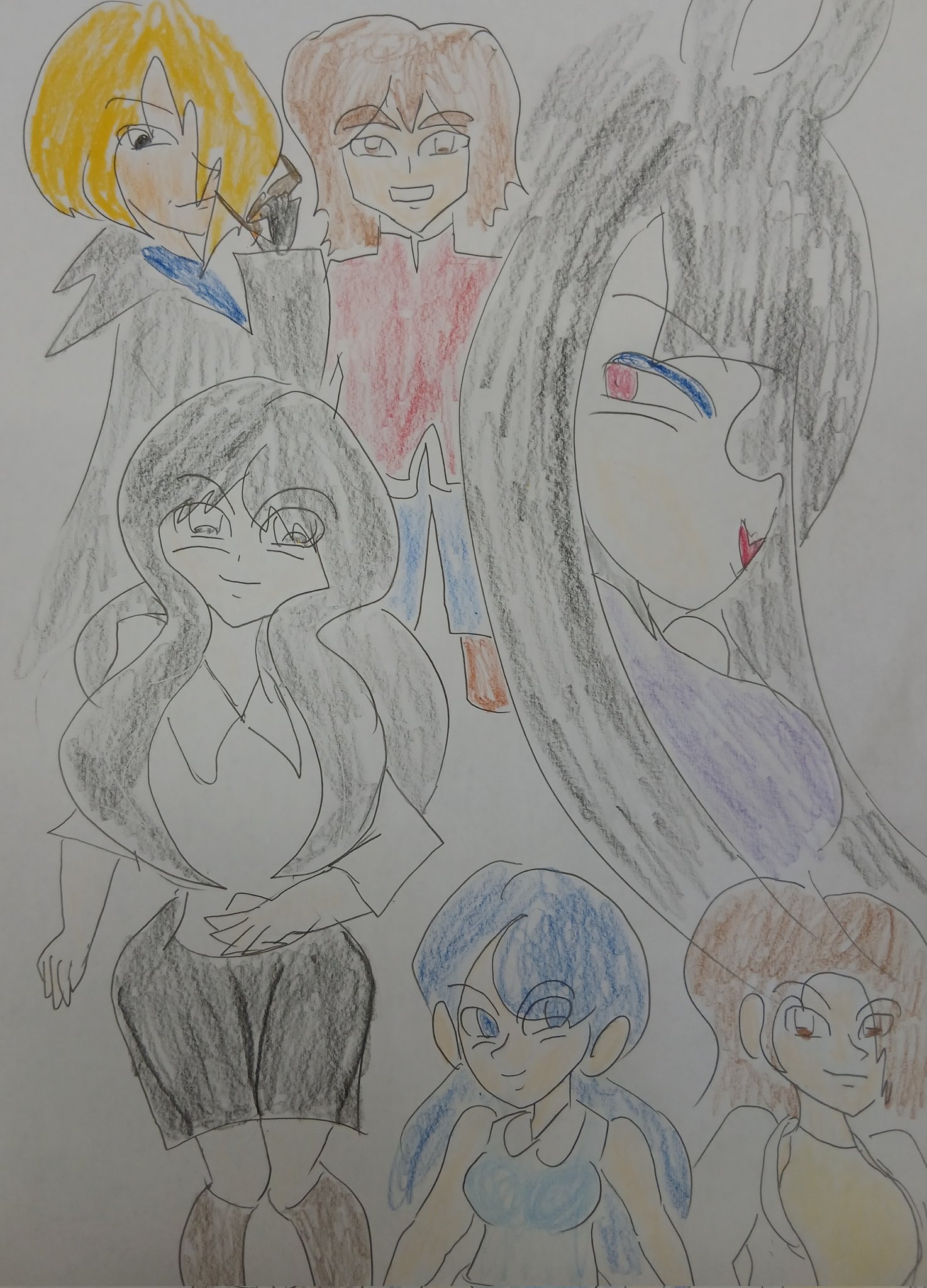 オリジナル　手描きイラスト Yahoo!オークション - 手描きイラスト オリジナル 一次創作 A4