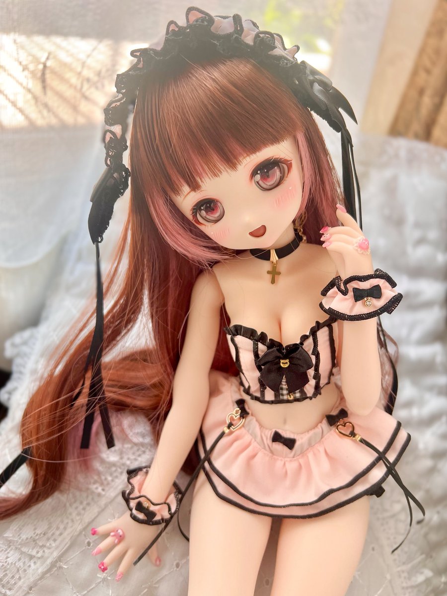 先日届いた！ナナイロテントウさんの地雷ちゃんゆめゆめルームウェア！

めっちゃ可愛いくてやわ胸にピッタリセクシー✨❤️
うちの子もお気に入りのようです😀
#ナナイロテントウ 
#snows_room 
#THユカリnail