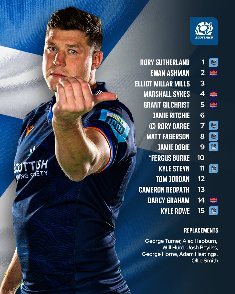 Our fifteen players set to cut loose for @ScotlandTeam against Fiji on Saturday 💥

Matt Fagerson will make his first appearance since April after recovering from injury 😎

#URC | #FIJvEDI