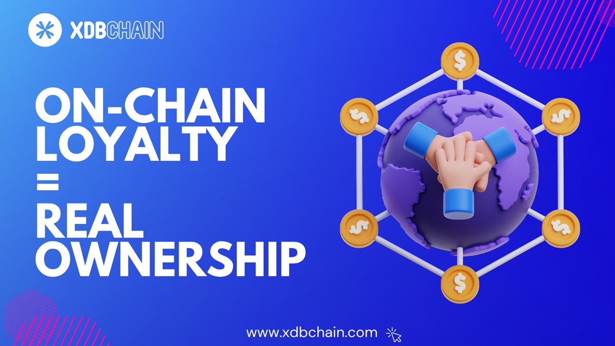 Most loyalty systems give users points.
XDB gives them ownership.

With on-chain loyalty, users don’t just earn they hold, transfer, and own a piece of the brand experience.

It’s more than rewards.
It’s recognition that lives on-chain.

On-chain loyalty = real ownership.
Powered