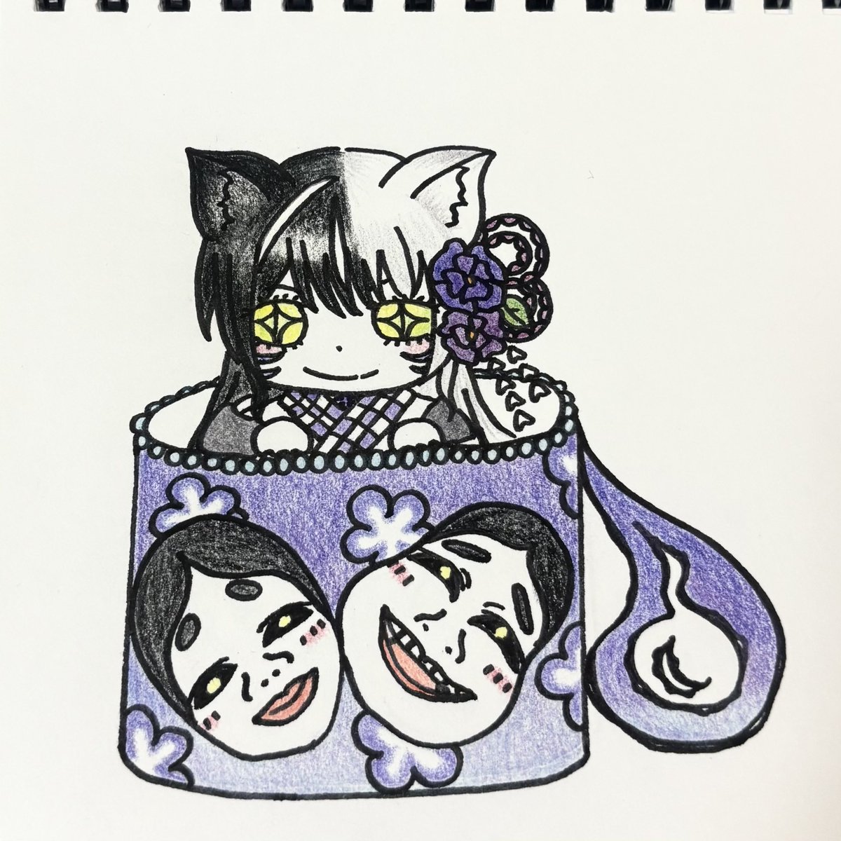 クロアちゃんホード頑張れ🐈‍⬛♡

#推しVtuber #お絵描き