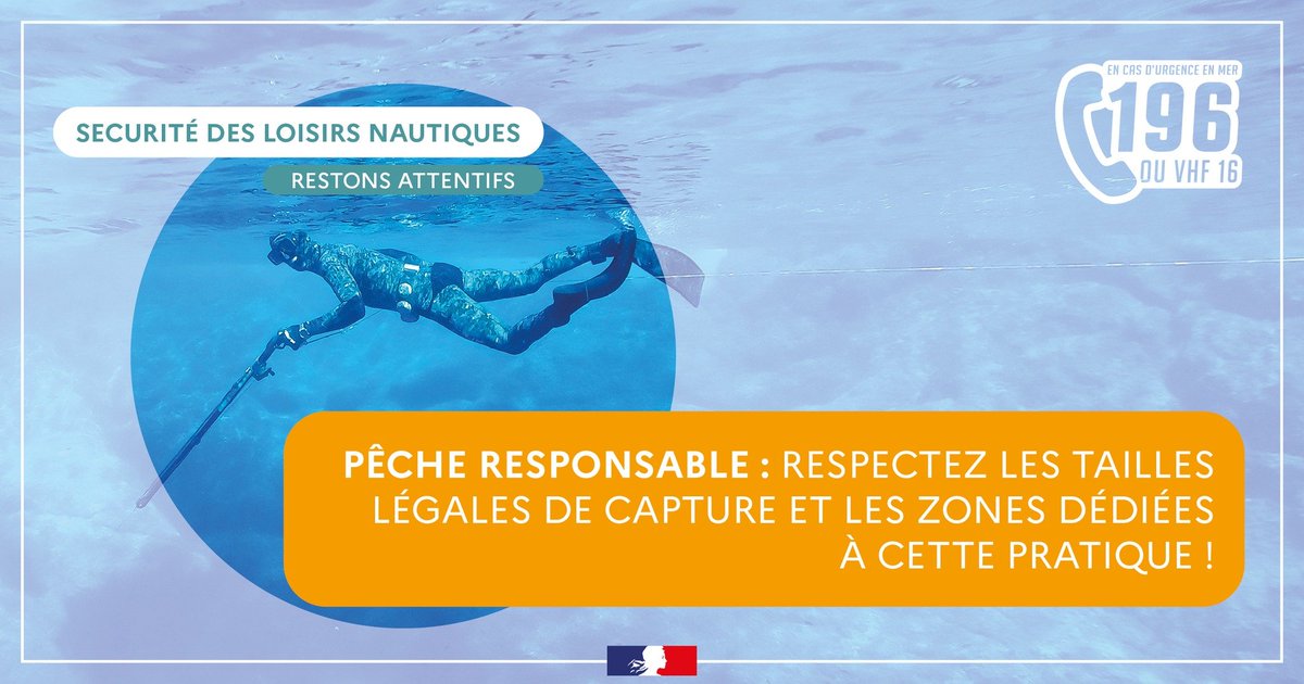 Avis aux pêcheurs !

🎣 Pour une pêche durable :

➡ Pêchez uniquement pour votre consommation familiale et immédiate ;

➡Respectez les tailles de capture minimales ;

➡Respectez les interdictions liées aux espèces protégées ;

➡ Respectez les zones et périodes de fermeture.