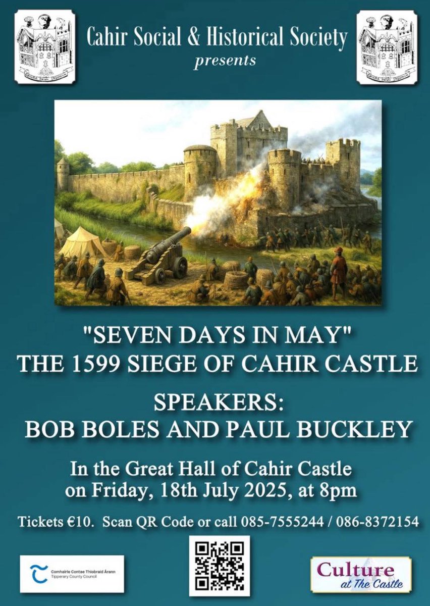 ColáisteDúnIascaigh (@colduniascaigh) on Twitter photo Cahir Social and Historical Society are hosting an interesting talk next week on the 1599 siege of Cahir Castle 🏰
<a href="/TipperaryETB/">Tipperary Education and Training Board</a> Cahir Social and Historical Society are hosting an interesting talk next week on the 1599 siege of Cahir Castle 🏰
<a href="/TipperaryETB/">Tipperary Education and Training Board</a>