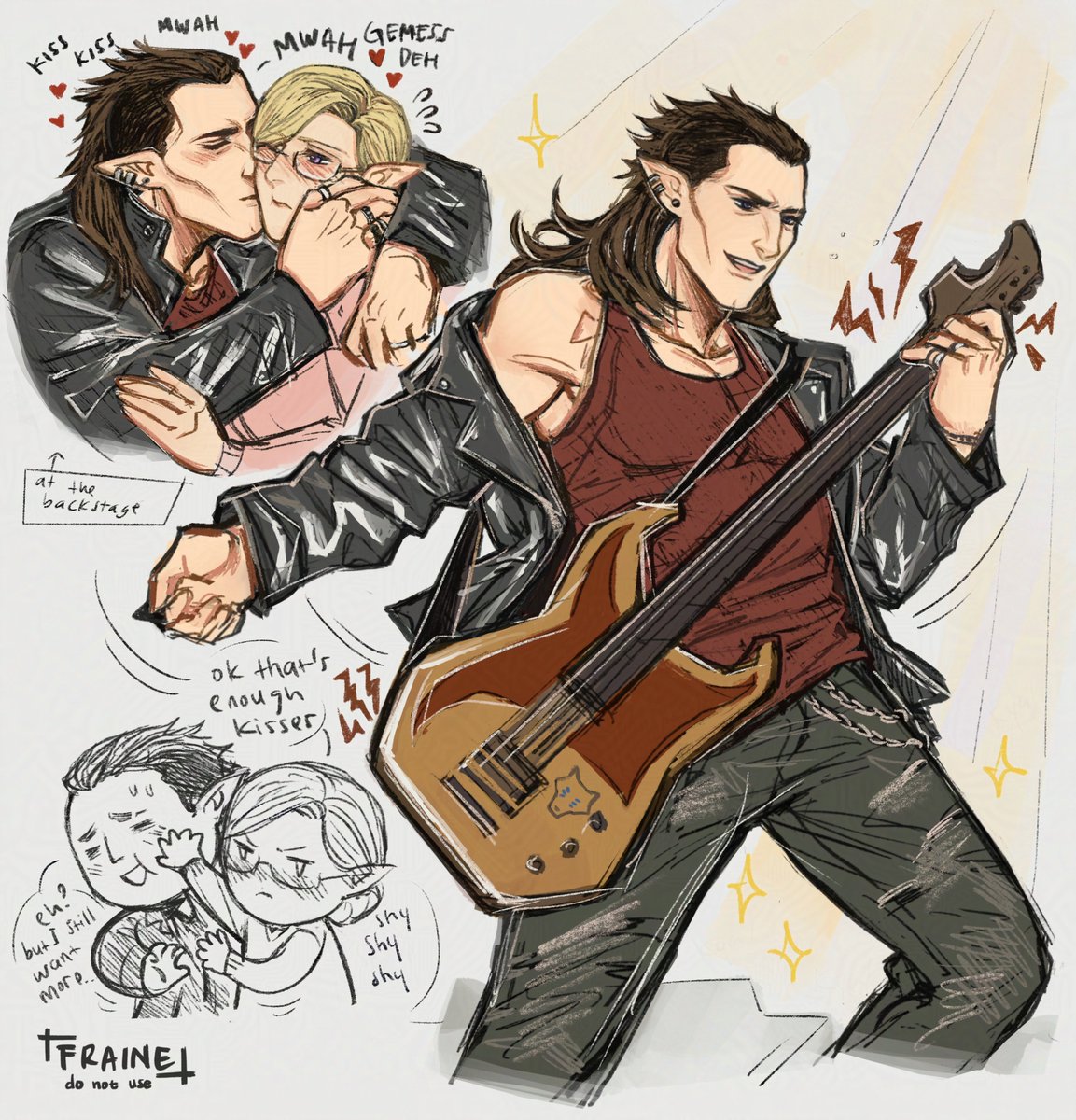 He was punk, she did ballet...
young and rebellious Solas x nerdy girl Lavellan AU #Solavellan