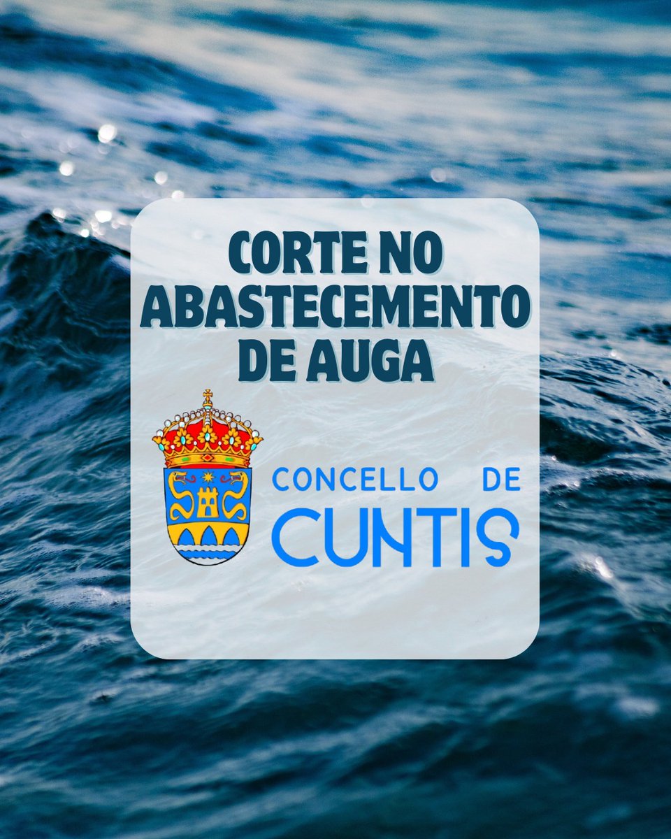 ⚠️ Aviso importante: Corte no abastecemento de auga no casco urbano ⚠️

Estimados veciños e veciñas,

🚱 Informamos que, debido a unha avaría na rede xeral, estamos a experimentar interrupcións no abastecemento no casco urbano do noso concello. 💧

Agradecemos a súa comprensión.