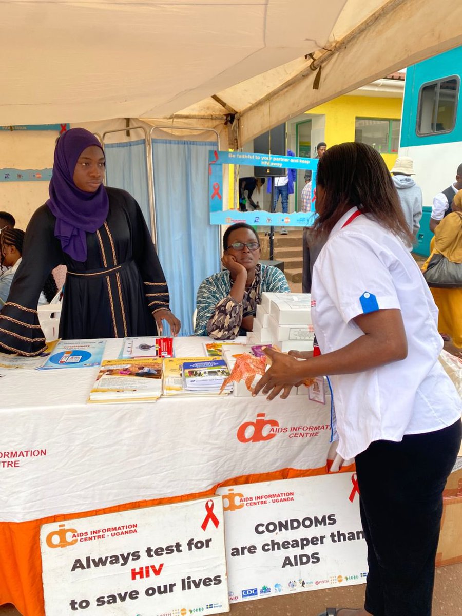 aidscommission's tweet image. UAC participating in a three days Health Camp in Partnership with Foundation for Private Sector Drivers Initiative & other Partners in the New Taxi Park. Dr Maureen Kwikiriza and Sharifa Namukwaya an Intern in DoP representing UAC. Sharing key HIV messages, other services include…