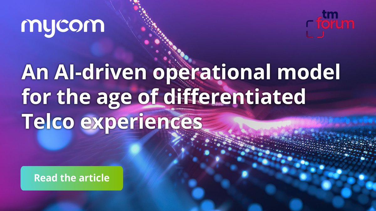 Read what Mounir Ladki, Co-founder, President and CTO, Mycom, says about creating a new operating model that focuses on customer centricity, automation, and agility driven by an AI-native intelligence engine. Read the TM Forum Article here: inform.tmforum.org/features-and-o…