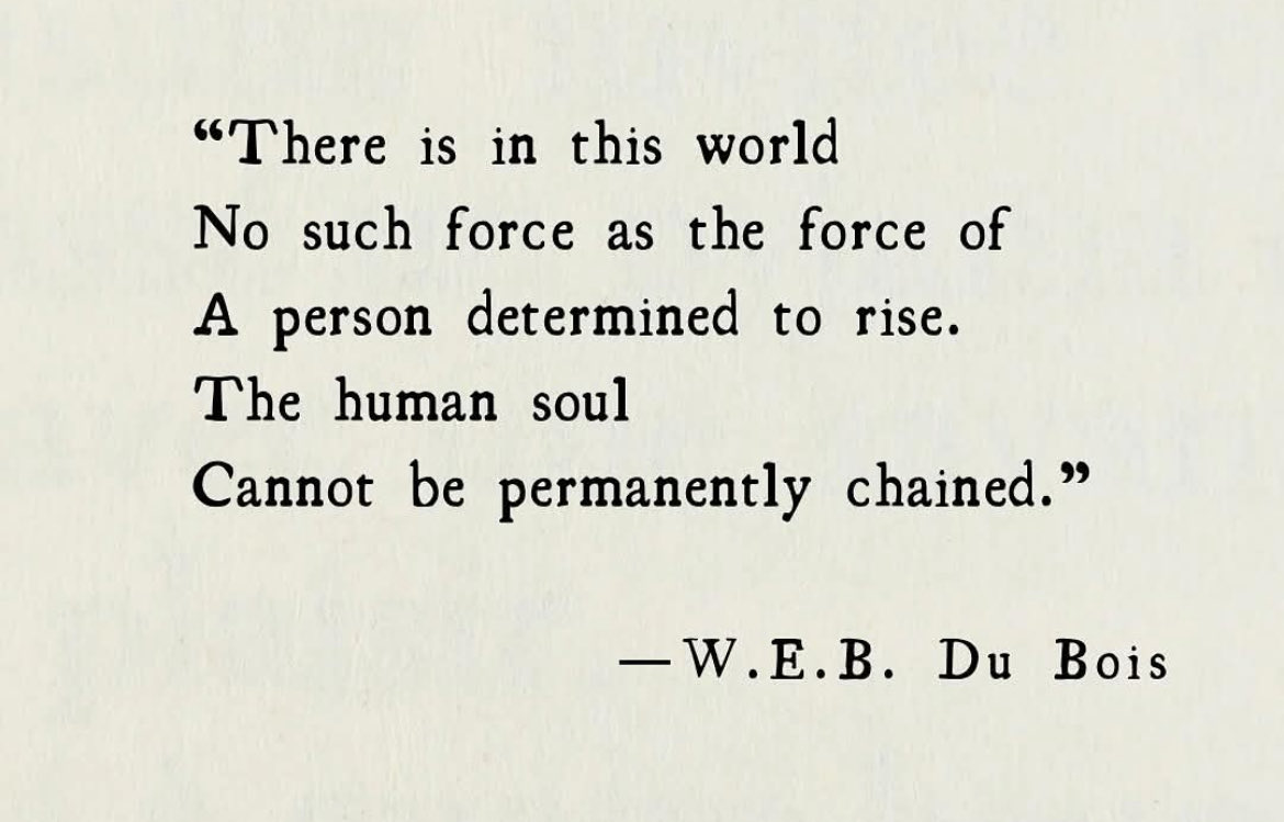 There is in this world 
No such force as the force of a person determined to rise ….