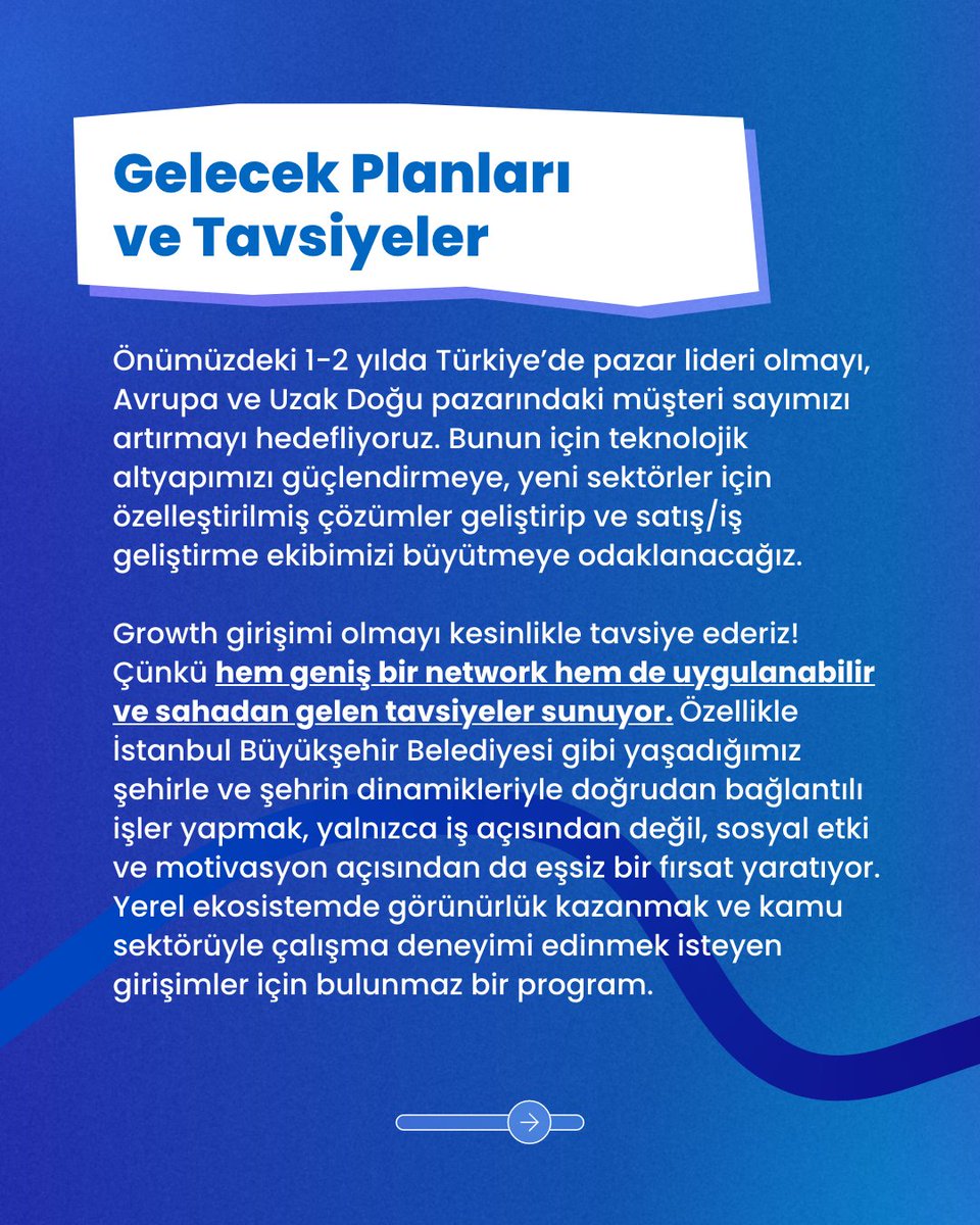 ibbtechistanbul's tweet image. 3pmetrics’in başarı yolculuğunu deneyimleyen girişimler arasında sen de yer alabilirsin. Tech Istanbul Growth’a başvur; başarıya giden yola ilk adımını at.

🗓️🔗Detaylar ve başvuru için: link.ibb.gov.tr/klD0hC

#TechIstanbul #GirişimciliğinBuluşmaNoktası
#girişimcilik #teknoloji…