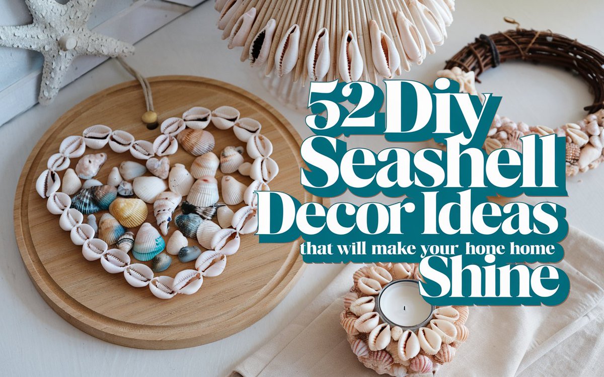 Got seashells from your last beach trip? Don’t let them sit in a jar – turn them into STUNNING decor that’ll make your home sparkle like the sea! 
👉👉mydesiredhome.com/52-diy-seashel… 👈👈
