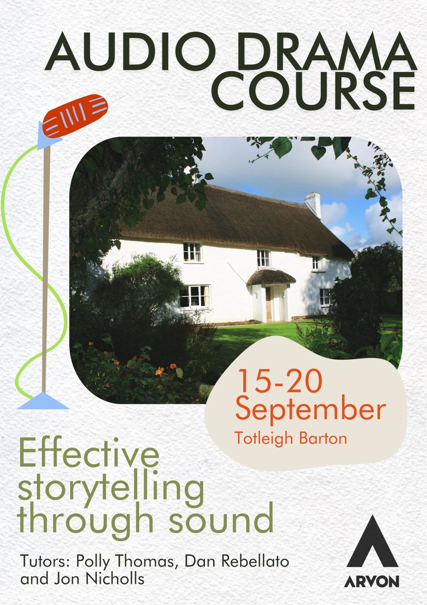 Jon Nicholls (@jonnicholls) on Twitter photo Arvon calling...still a few places left on this course <a href="/arvonfoundation/">Arvon</a> on writing for audio, led by acclaimed audio director <a href="/poltho/">polly thomas</a> and brilliant dramatist <a href="/DanRebellato/">Dan Rebellato is on Bluesky</a> (and me!). For anyone interested in developing their writing into audio - book now! arvon.org/writing-course… Arvon calling...still a few places left on this course <a href="/arvonfoundation/">Arvon</a> on writing for audio, led by acclaimed audio director <a href="/poltho/">polly thomas</a> and brilliant dramatist <a href="/DanRebellato/">Dan Rebellato is on Bluesky</a> (and me!). For anyone interested in developing their writing into audio - book now! arvon.org/writing-course…