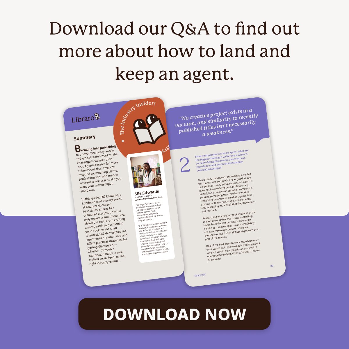 What stands out in a literary agent’s inbox? According to Silé Edwards: Clarity.

We spoke to her about submissions, strategy &amp; surviving the industry.

Join us on our mission to demystify the publishing industry: libraro.link/ltz

#TheIndustryInsider #WritingTips