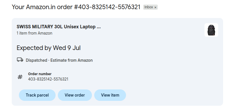 SahilRV123's tweet photo. @amazonIN @AmazonHelp
Ordered a bag on 6 July. Marked “delivered” on 7 July 11:45 PM—but never received it.
Replacement promised by 9 July, still not delivered. Contacted support 12+ times, even got an email promising delivery by 10 July noon. Nothing yet.

#AmazonIndia https://t.co/bX3LcjXwly