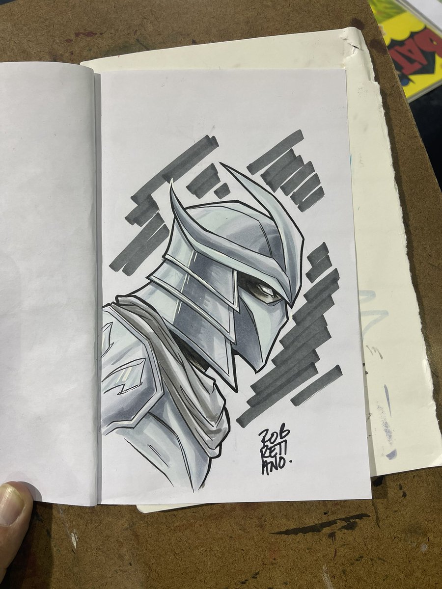 thatguydraws's tweet image. Sketch book addition
#shredder #tmnt #teenagemutantninjaturtles #idwcomics #sketchbook @TMNT