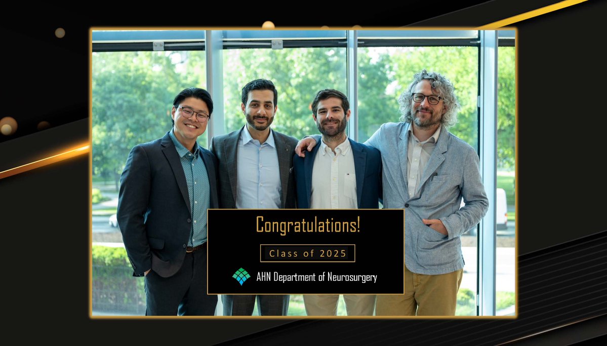 Congratulations to our 4 Neurosurgery Residents who have successfully completed their residency in June 2025; Shahed Elhamdani, MD, Nathan Esplin, MD, Paul Jeong, MD and Jose Sandoval Consuegera, MD. Your hard work and dedication have paid off.