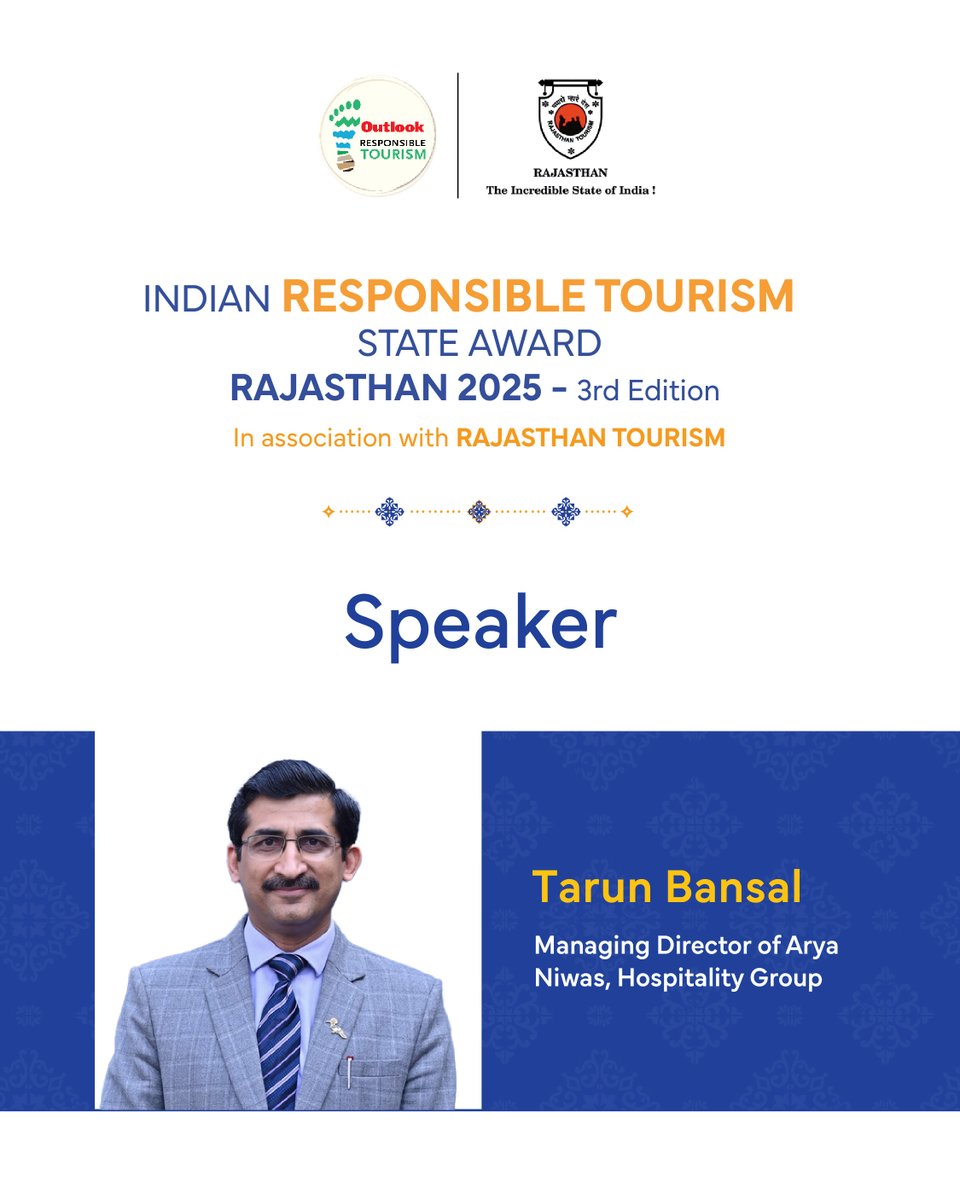 oltraveller's tweet photo. @my_rajasthan  @Outlook_RT  
#ResponsibleTourism #SustainableTravel #EcoTourismIndia #RajasthanTourism #TravelForChange #TourismAwards #GreenTravelMovement #CommunityTourism https://t.co/kJKqZJOktC