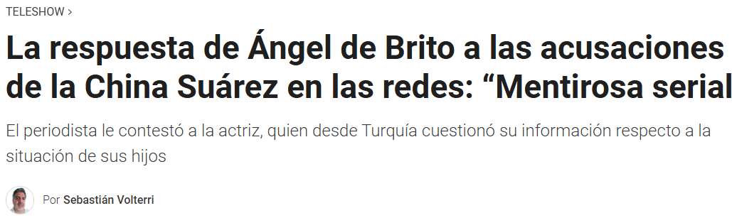 Che pelotudo <a href="/SebaVolte/">Sebastián Volterri</a> no te da verguenza escribir este tipo de notas?
FRACASADO