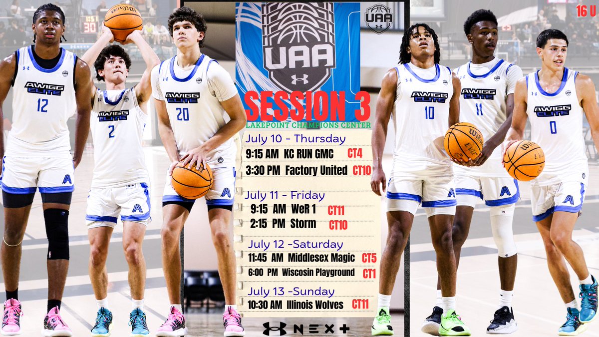 🏀 Greetings from LakePoint Champions Center! UAA Session 3 is officially underway — the energy is high and the competition is even higher! Let the battles begin. 💪🔥