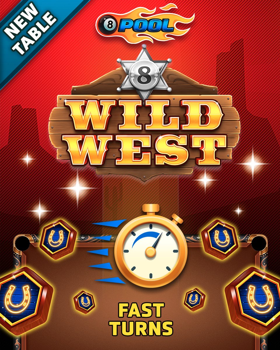 8ballpool's tweet image. NEW #WildWest Table 🌵 🌅 🎱

🎁 Master #FastTurns to win extra #NeonTokens for your choice of rewards!

🗓️ Ends Fri July 11, 10am UTC

Play Now » mcgam.es/WbREuT

#8BallPool