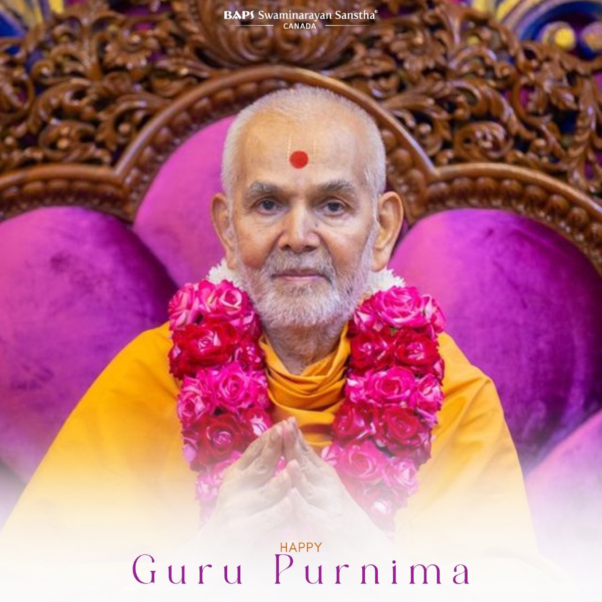 On this sacred occasion of #GuruPurnima, we offer our deepest gratitude and respect to our guru, HH Mahant Swami Maharaj, whose wisdom, guidance, and unwavering support continue to illuminate our path and inspire our journey.

#BAPS #Guru #MahantSwamiMaharaj #GuruDevoBhava