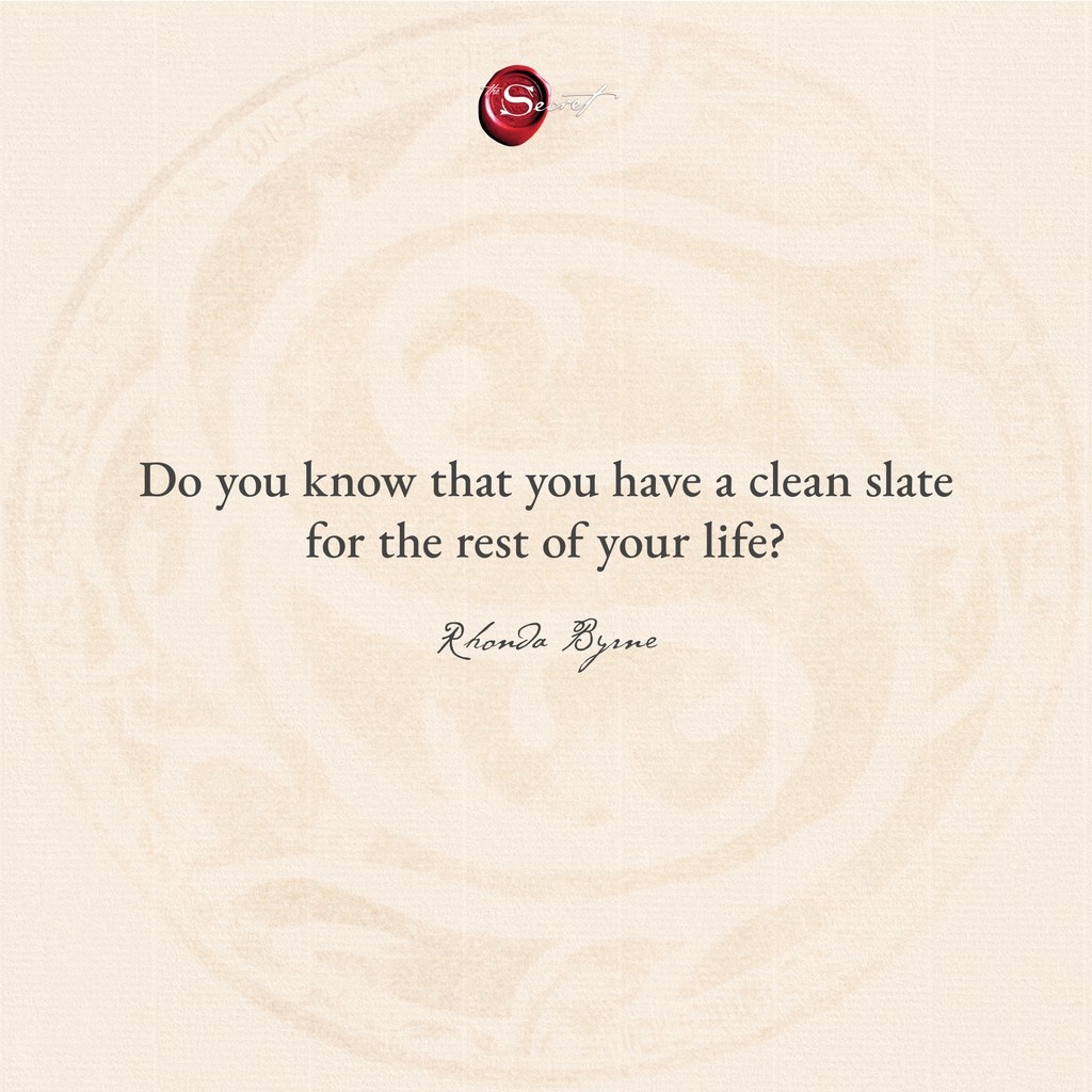 How will you use your fresh start? Let us know what life you will manifest in the comments!

"Do you know that you have a clean slate for the rest of your life?"

#RhondaByrne #TheSecret #lawofattraction #loa #visualization #manifestation #askbelievereceive