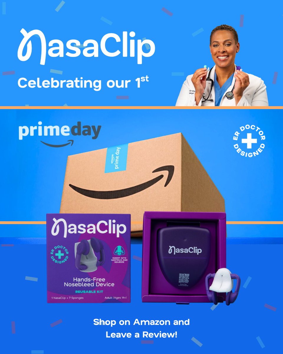 Loving the momentum from our first Prime Day!

If NasaClip has helped you, please leave a review on Amazon—it makes a huge difference.

Thank you for supporting doctor-designed solutions!

#PrimeDay #NasaClip #LeaveAReview #NosebleedRescue