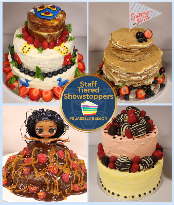 StraUponAvonSch's tweet image. Incredible showstopper cakes today from 4 members of staff in the grand finale of Mr Pinel&apos;s #SuASStaffBakeOff today. The challenge was tiered cakes &amp;amp; the bakers surpassed themselves &amp;amp; made everyone in the Common Room very happy 🙏🍰#SuASCommunity