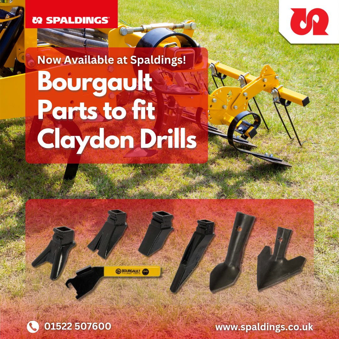 Spaldings's tweet image. 🌱 Maximise your Claydon drill’s performance with genuine Bourgault parts from Spaldings!
✅ Better seed coverage
✅ Even emergence
✅ Tungsten-tiled durability
🚜 Boost yields &amp;amp; cut downtime.
🔗 ow.ly/1M6L50WkgzK
#Farming #AgTech