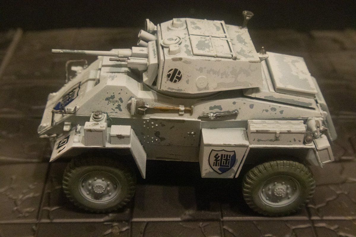 CyanMolds's tweet image. タミヤ 1/48 7トン4輪装甲車 Mk.IV 継続高校Ver. 完成！🎉