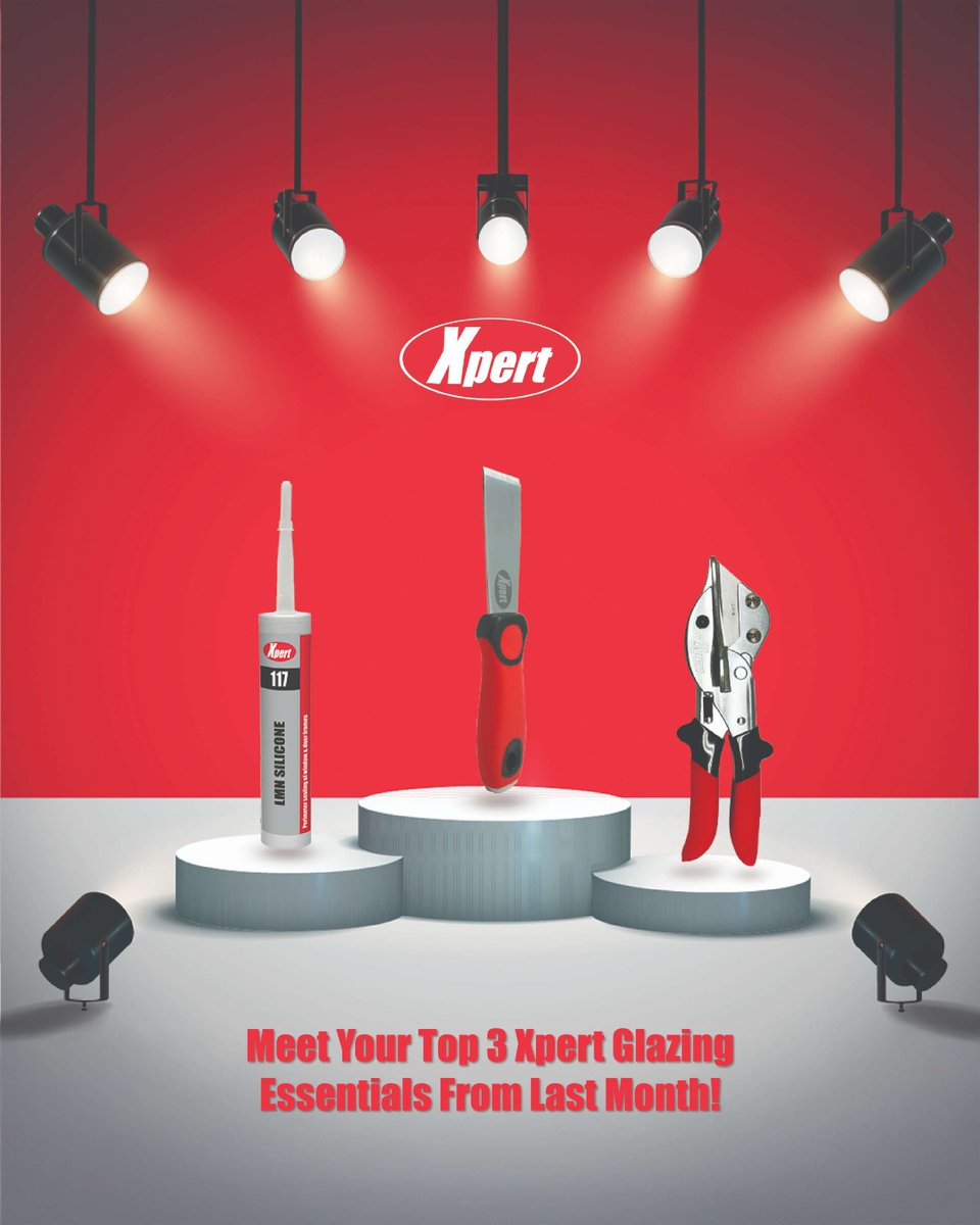 Your toolkit needs these! Xpert's Top 3 best-sellers last month revealed: Chisel Knife, 117 LMN Clear #Silicone &amp; Gasket Shears. 💪 These glazing essentials are relied on by pros daily for smooth, accurate installs. What's your Xpert go-to? #XpertTools #TradePro #WindowInstallers