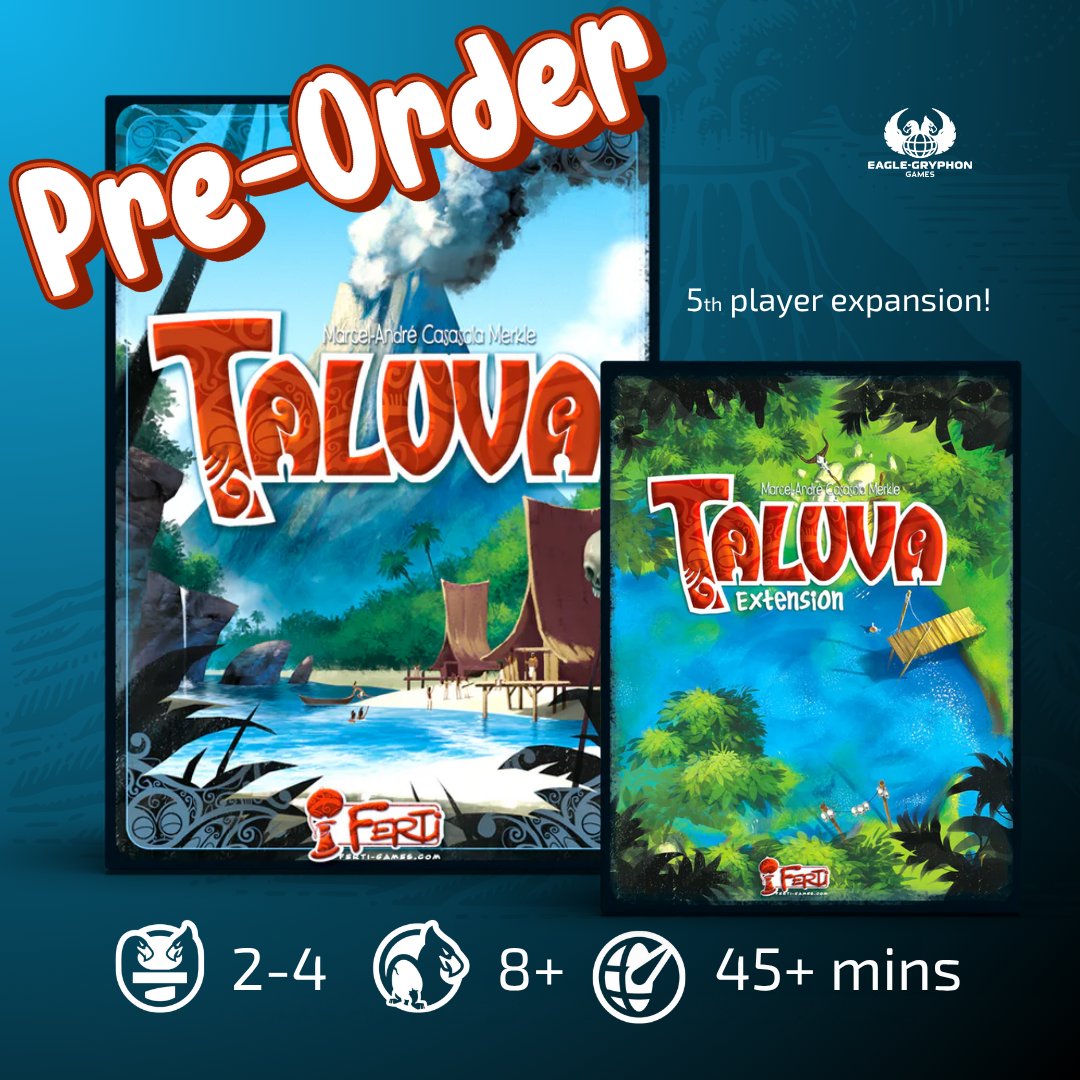 You can pre-order Taluva and the extension now on our website!